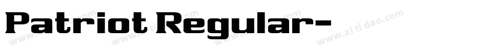 Patriot Regular字体转换